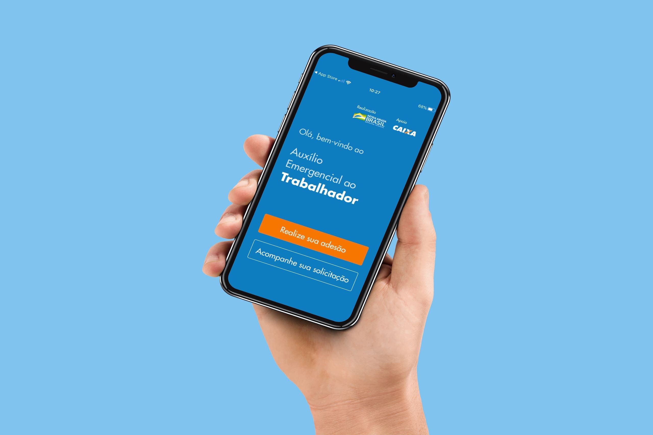 Caixa Tem: Aplicativo Caixa Tem aberto na tela de um celular