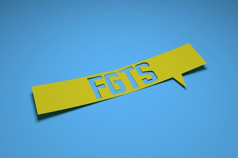 FGTS: cartolina escrito FGTS