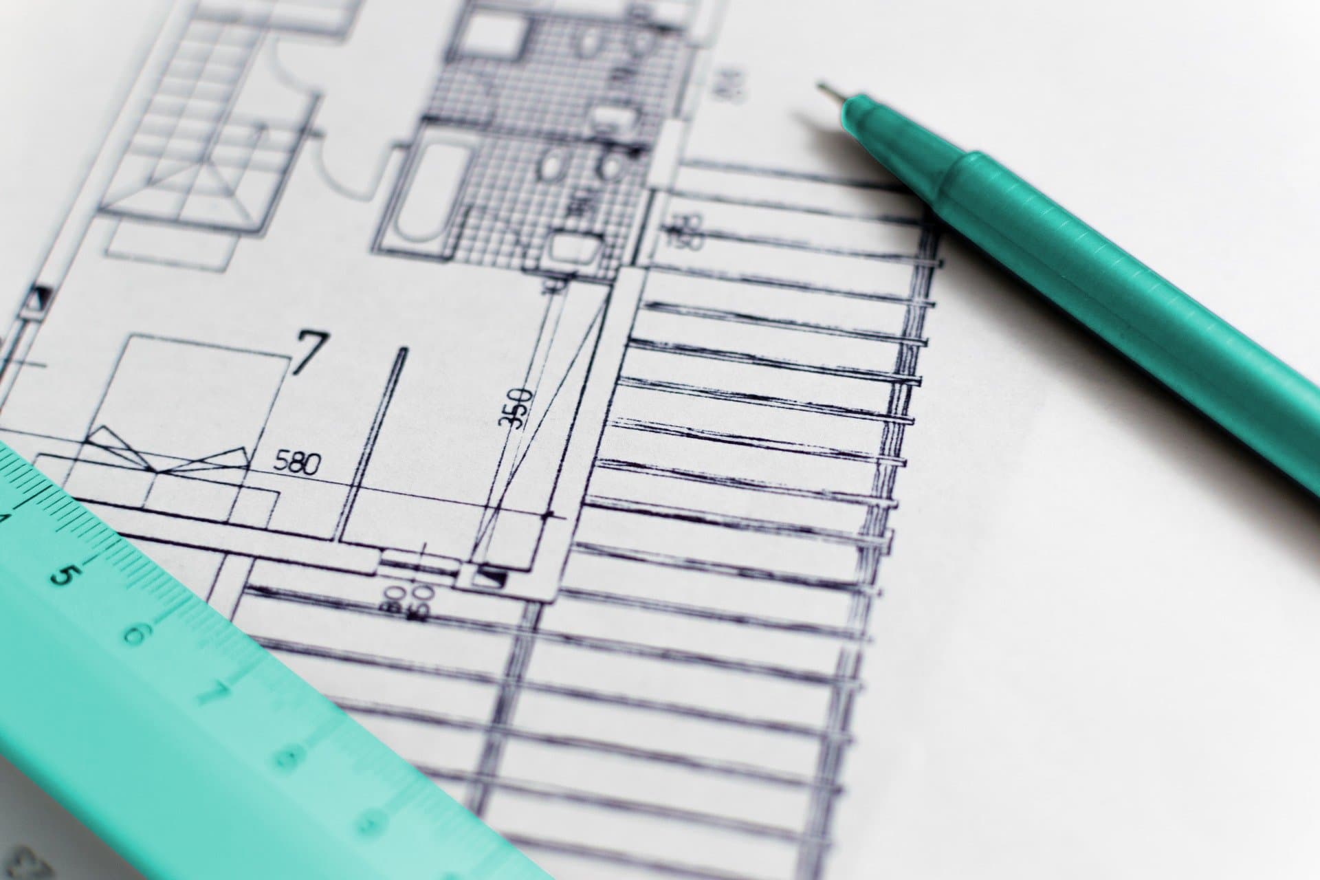 planta com projeto de construção de imóvel