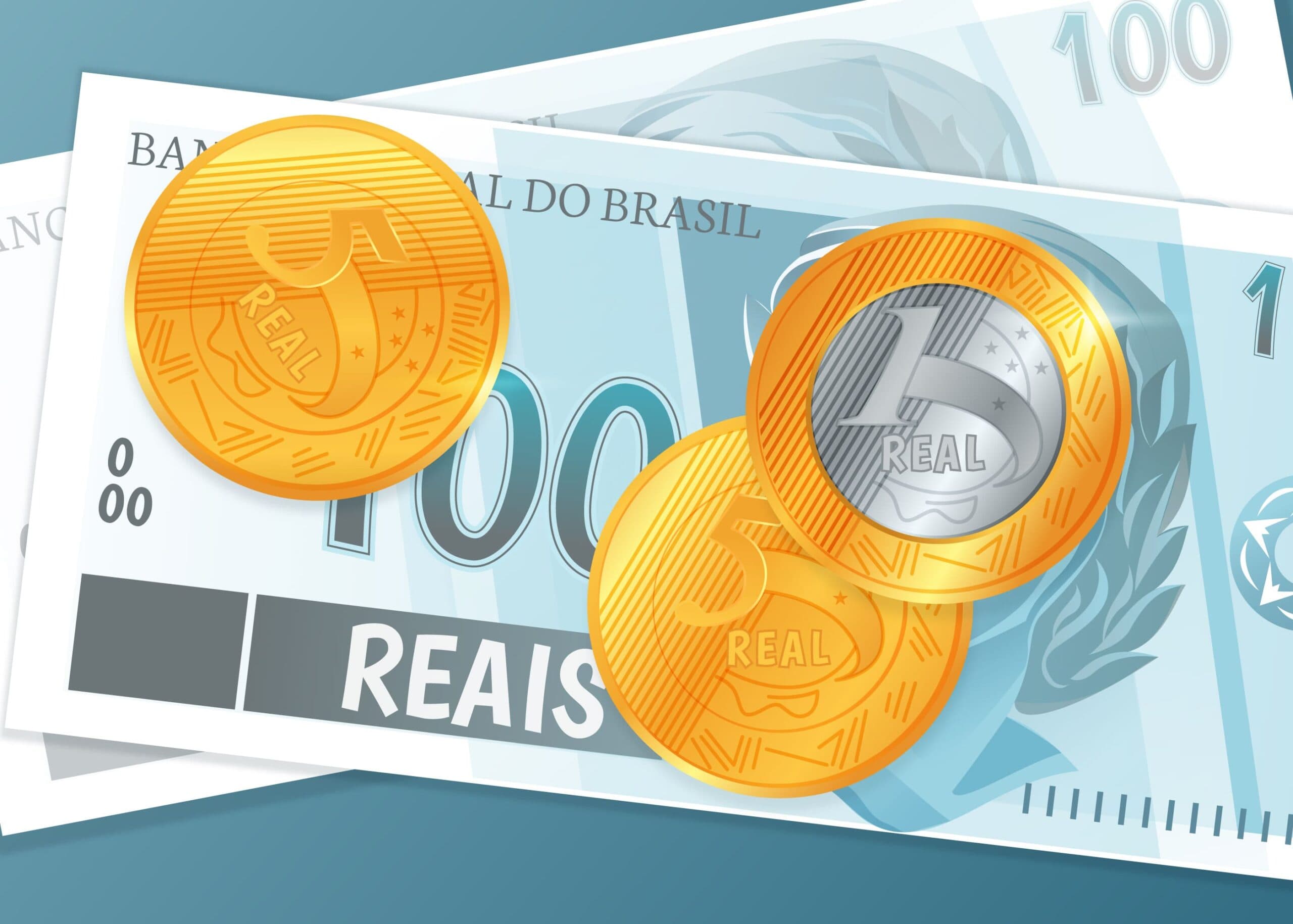 notas de dinheiro real (pagamentos do Auxílio Brasil de outubro)