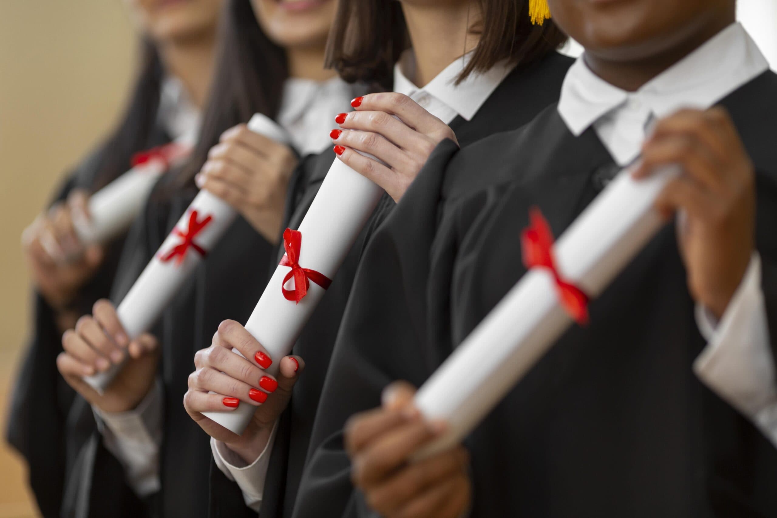 formandos segurando diploma (consórcio para formatura)